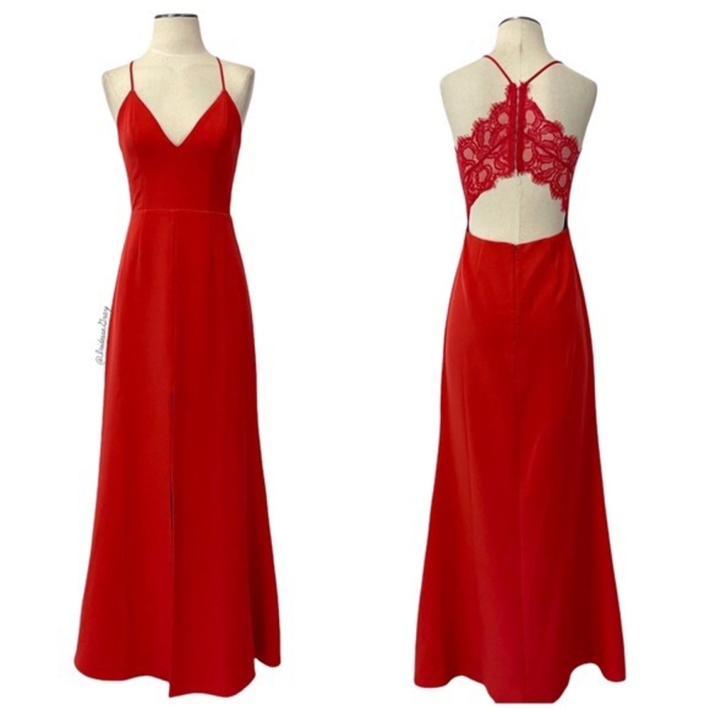 Lovers & Friends Helena lace back gown EUC size 2 - Picture 2 of 12